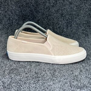 Keds Double Decker Sneakers Women's 9 Cream Suede Slip On Athletic Comfort Shoes